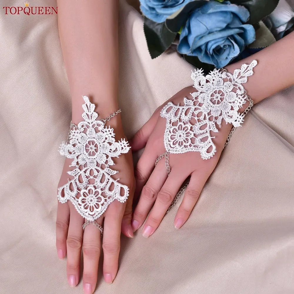 1 Pair Lace Finger/Bracelet/Anklet Women's Chain Party Prom Jewellery