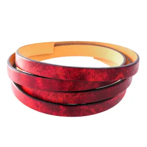 10mm Rustic Red Flat Leather