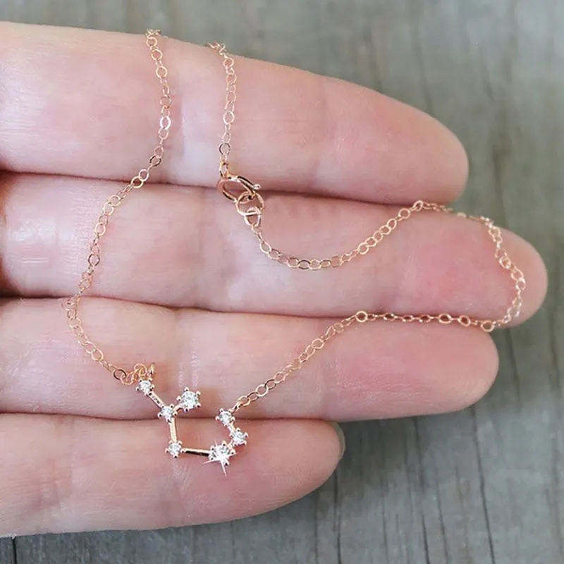 12 Horoscope Anklet for Women Geometric Zircon Zodiac Sign Constellation Chain Pattern Birthday Anklets Bracelet Jewelry Gift