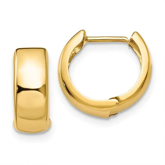 14k 5mm Hinged Hoop Earrings