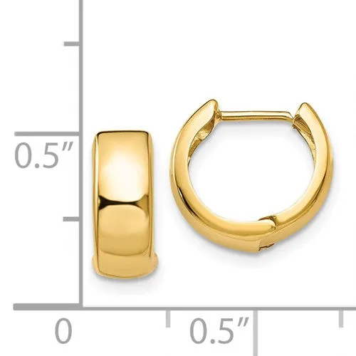 14k 5mm Hinged Hoop Earrings