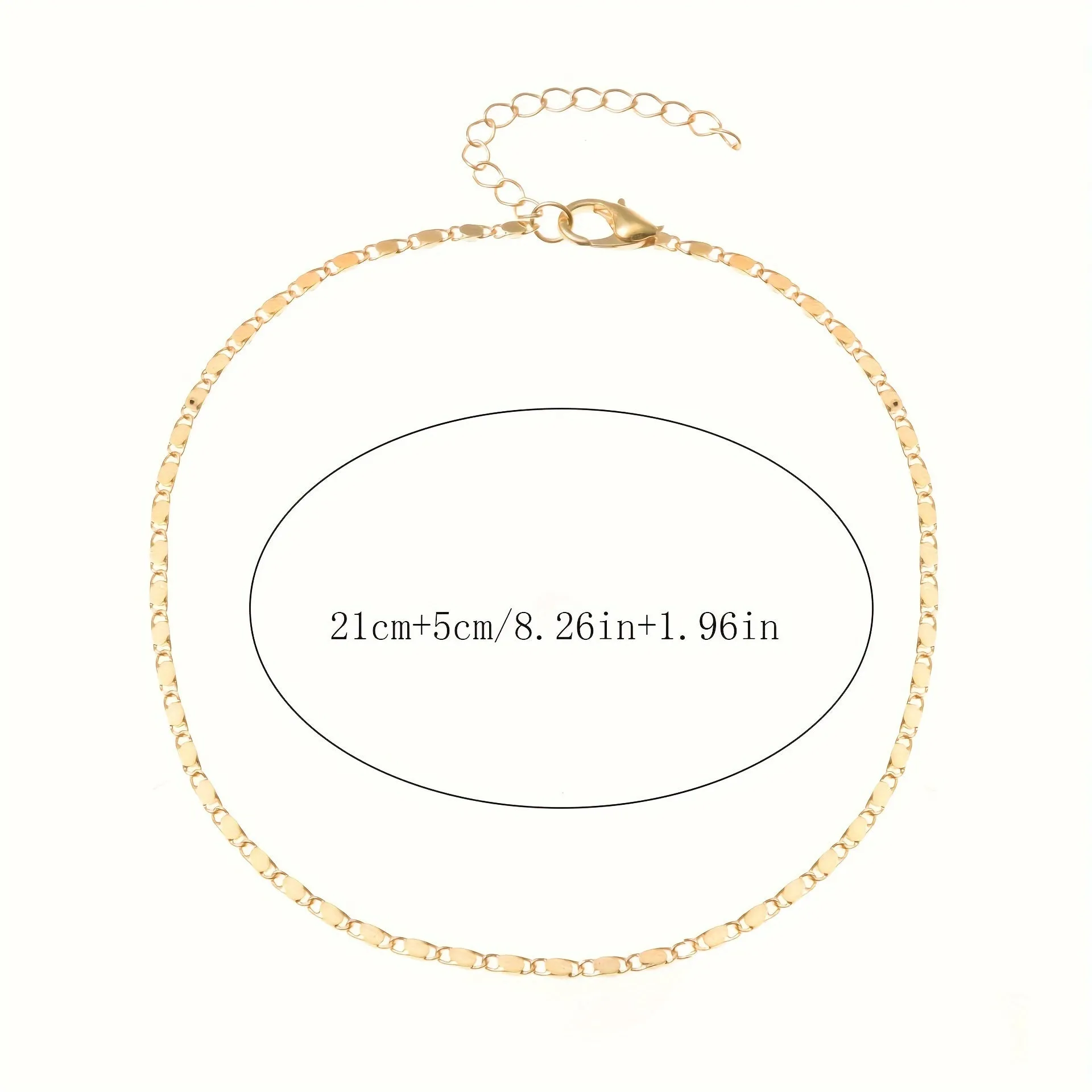 14K Gold Plated Delicate Chain Anklet for Women