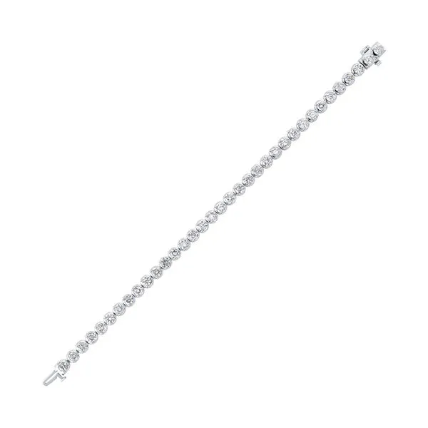 14KT White Gold & Diamond Classic Book Tennis Bracelet  - 7 ctw