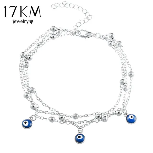 17KM 1PCS Multiple Vintage Anklets For Women Bohemian Ankle Bracelet Cheville Barefoot Sandals Pulseras Tobilleras Foot Jewelry