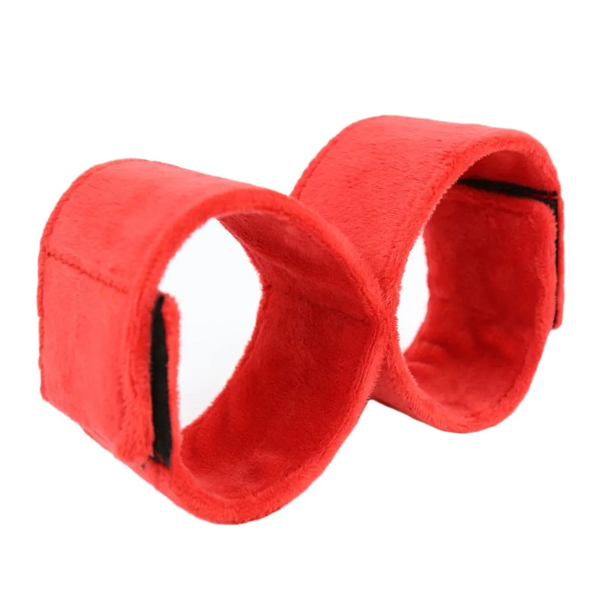 1872MQ      Furry Red Connected Cuffs