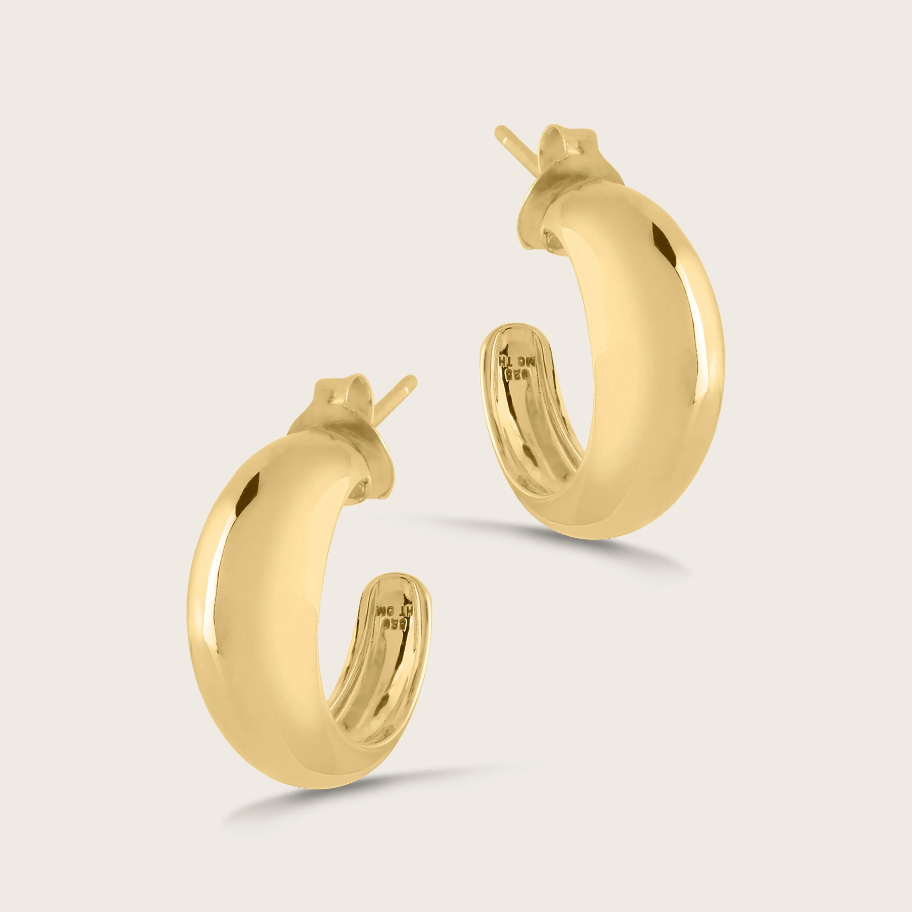 18k Gold Vermeil Chunky Hoop Earrings