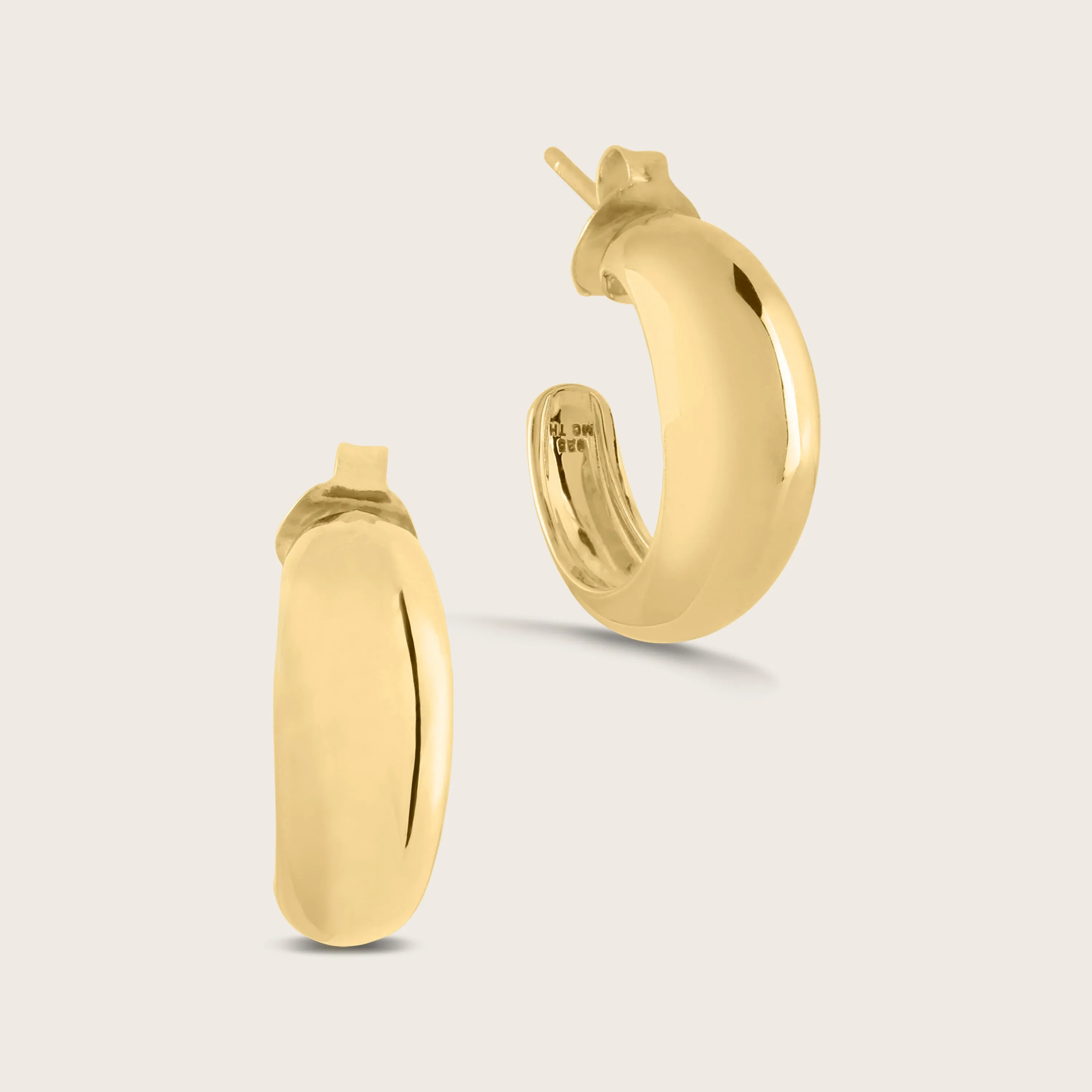 18k Gold Vermeil Chunky Hoop Earrings