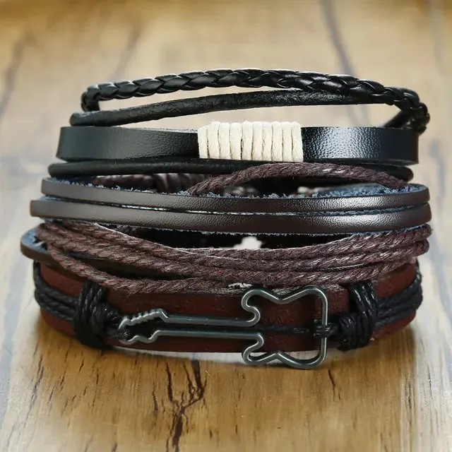 4 Piece Set Braided Bracelets