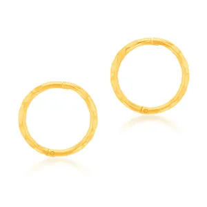 9ct Yellow Gold Sleeper 8mm Facet Earrings