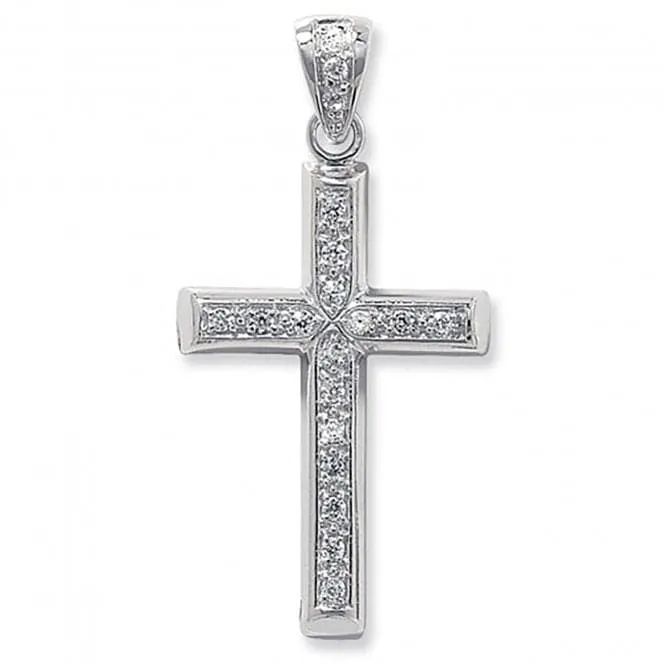 Acotis Silver Pendant Zirconia Cross G6103