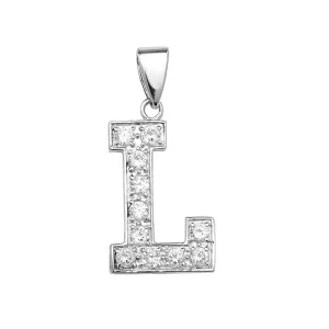 Acotis Silver Pendant Zirconia Initial G6127/L