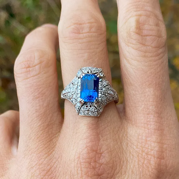 Art Deco Sapphire Dinner Ring