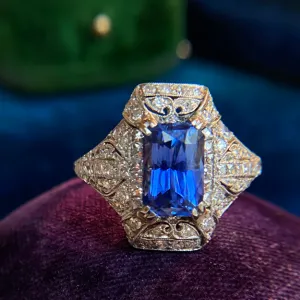 Art Deco Sapphire Dinner Ring