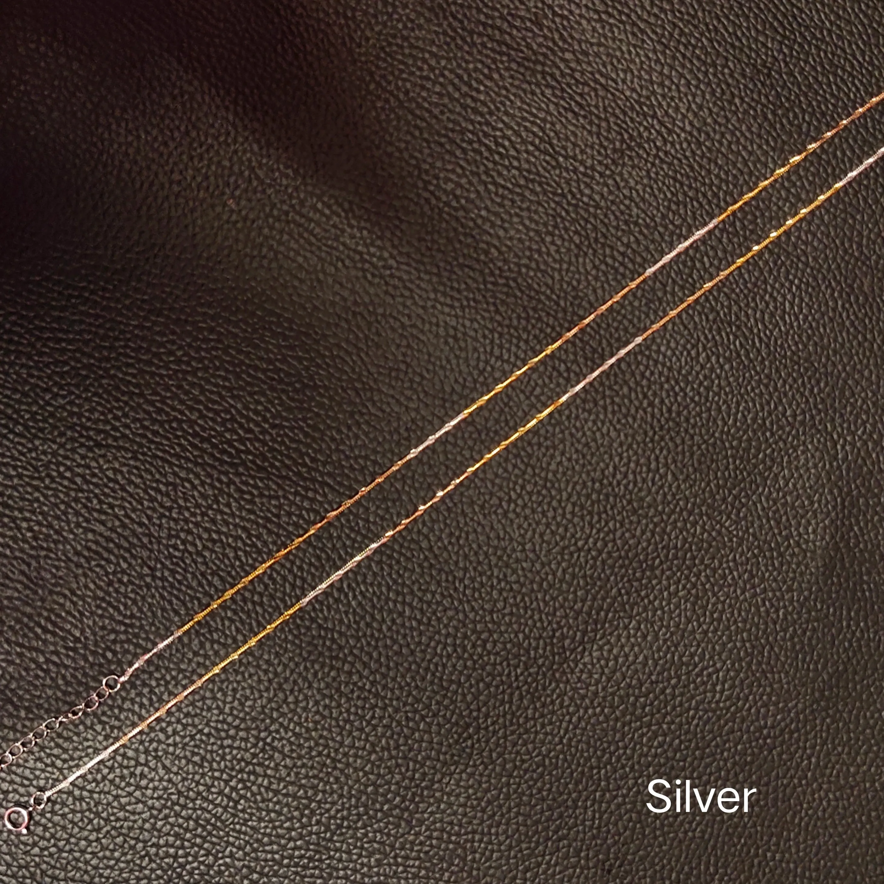 Asp Triple Tone 925 Silver Thin Anklet