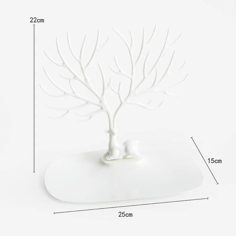 Autumn Tree Jewellery Organizer - White