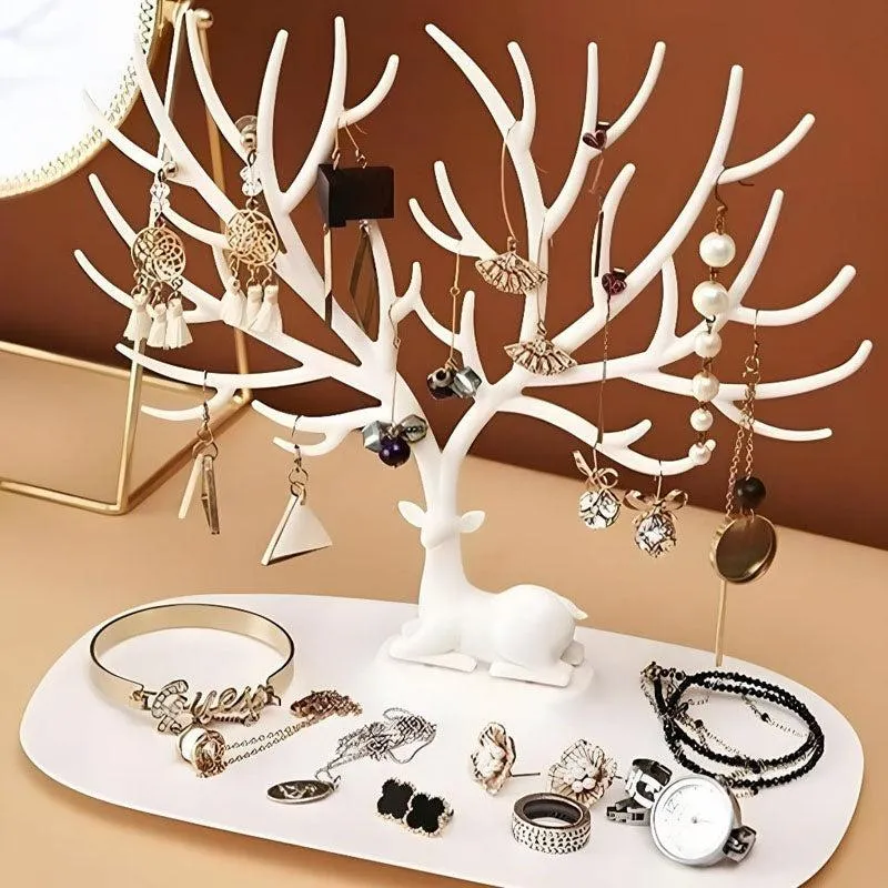 Autumn Tree Jewellery Organizer - White