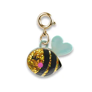 Charmit Gold Glitter Bee Charm - Multicolour