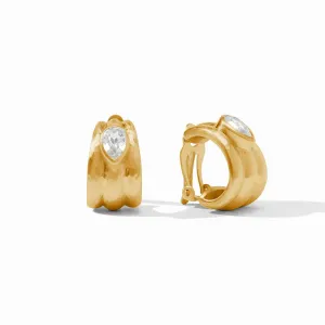 Cirque Stone Clip Earrings - Cubic Zirconia