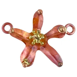 Copper Flower Link for Bracelets, Earrings & Necklaces