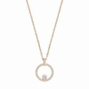 Creativity Circle Rose White Rose Gold-tone Pendant 5202446