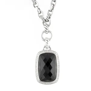 David Yurman Albion Pendant with Black Onyx & Diamonds