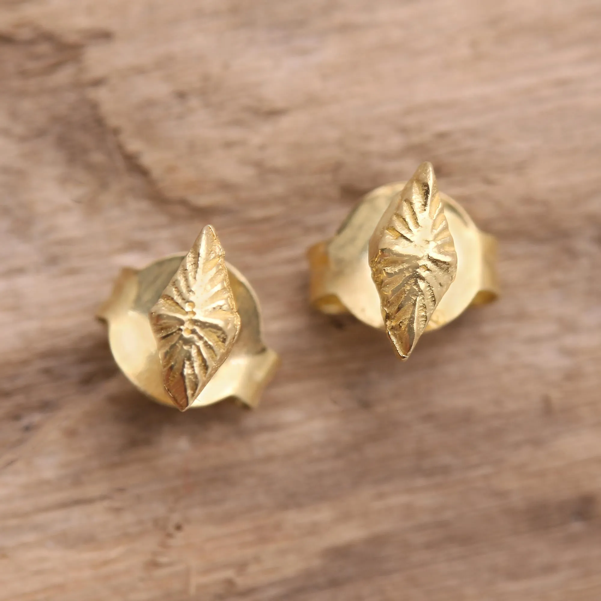 Day Star Gold-Plated Star-Motif Stud Earrings