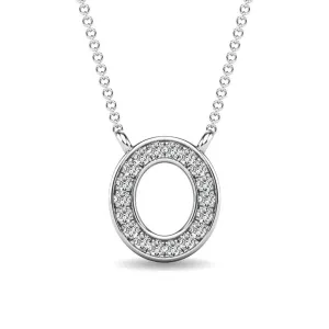 Diamond 1/20 Ct.Tw. Letter O Pendant in 10K White Gold