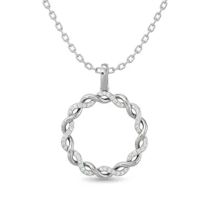 Diamond Fashion Pendant 1/6 ct tw in 10K White Gold