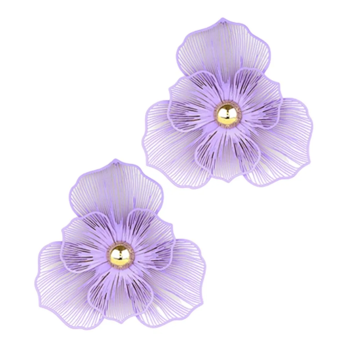 Eleanor Flower Stud Earrings | Lavender