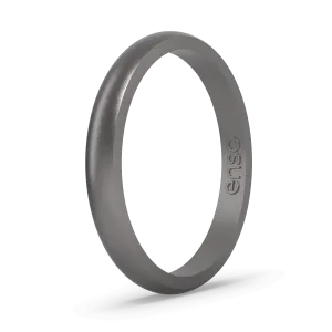 Elements Classic Halo Silicone Ring - Platinum