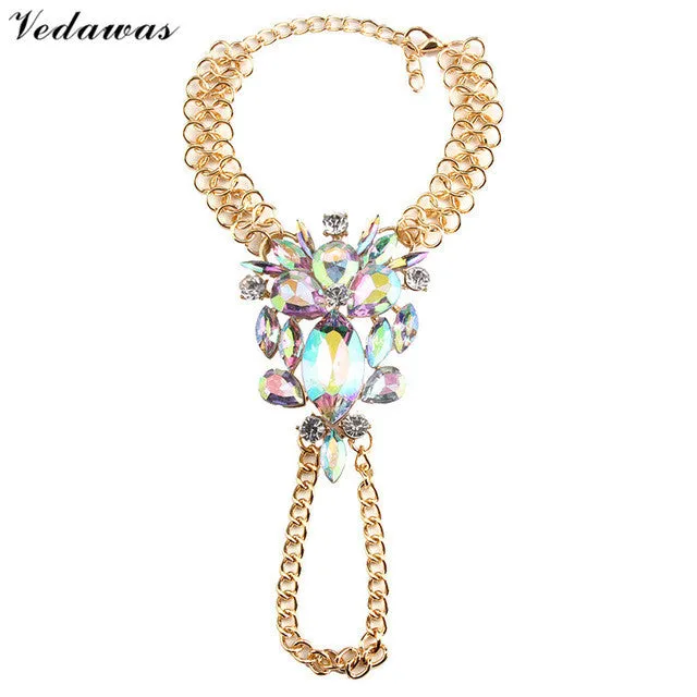 Fashion Multicolor Crystal Rhinestone Boho Anklet