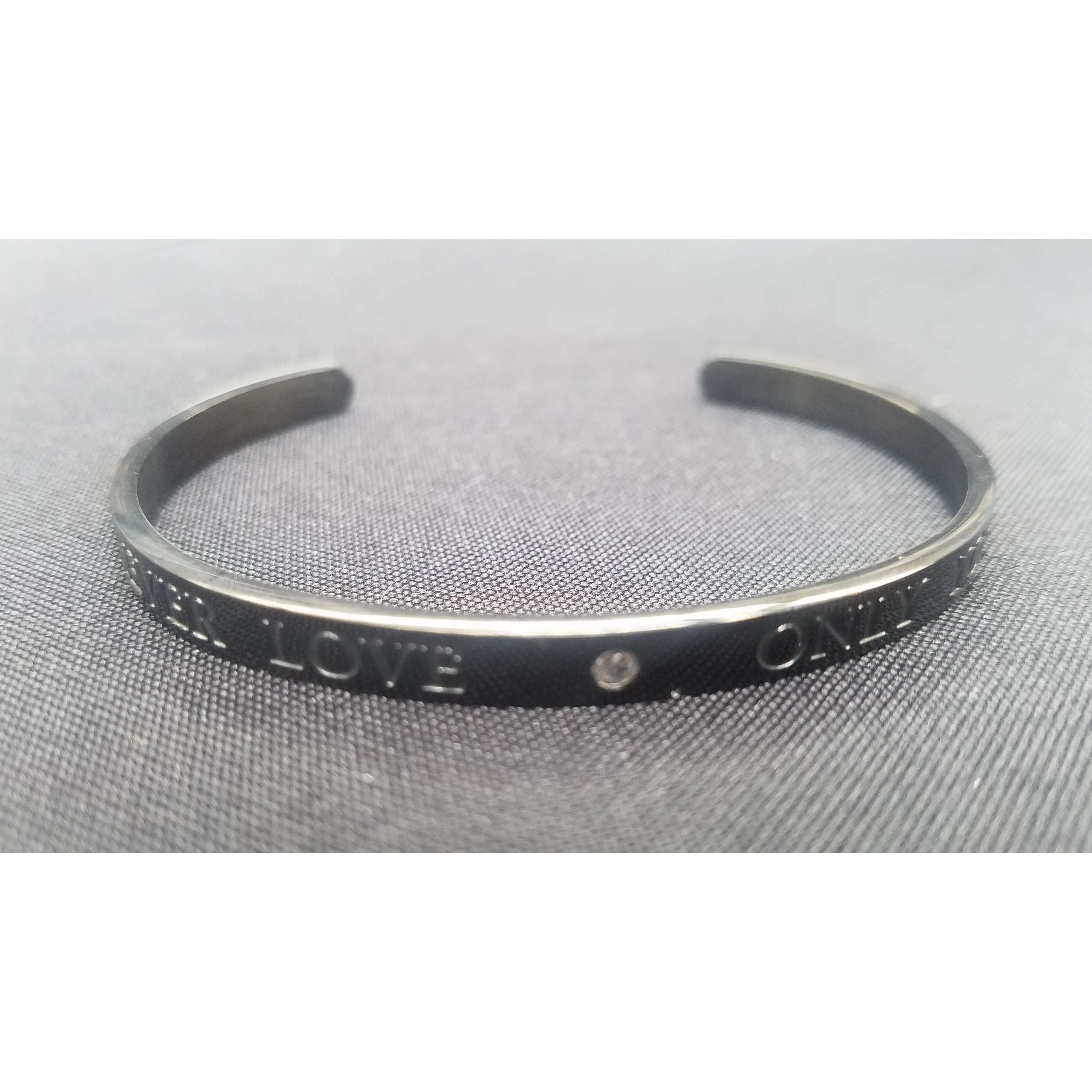 Forever Love Stainless Steel Cuff Bracelet