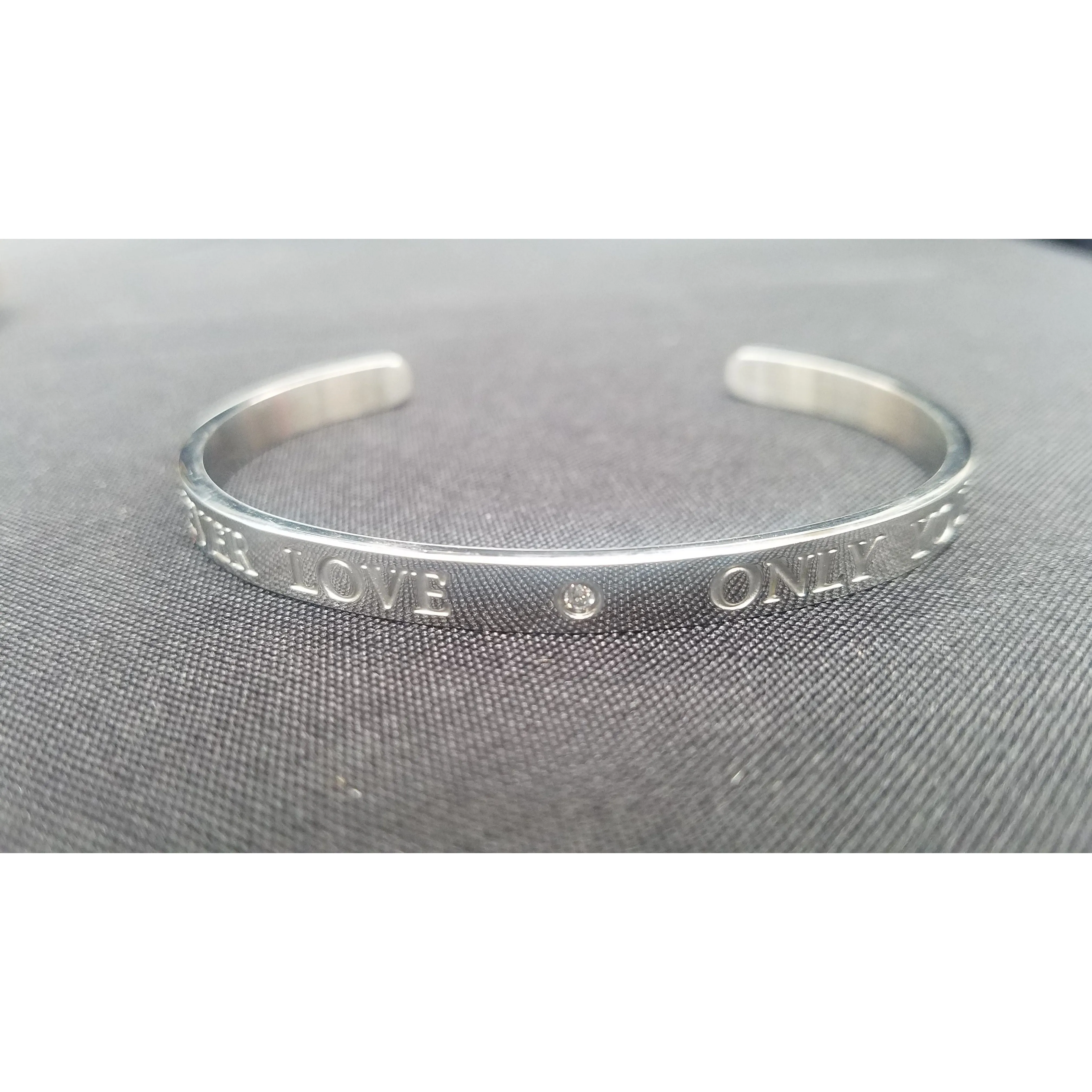 Forever Love Stainless Steel Cuff Bracelet