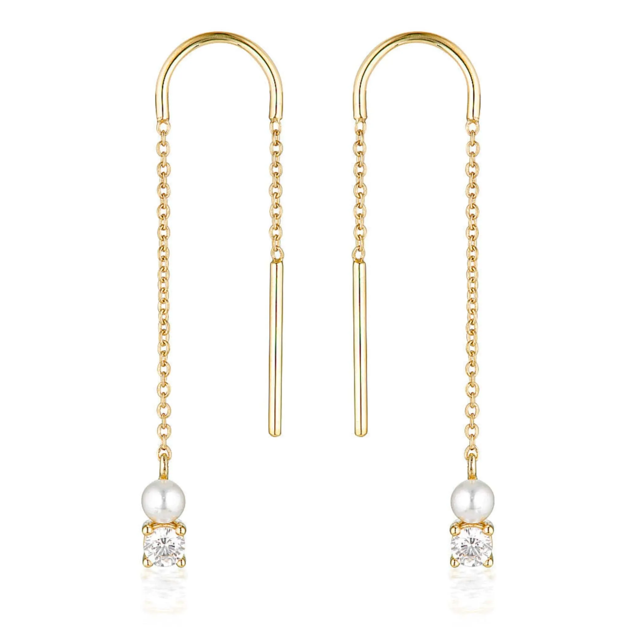 Georgini Noel Nights Snow Drop Earrings Gold