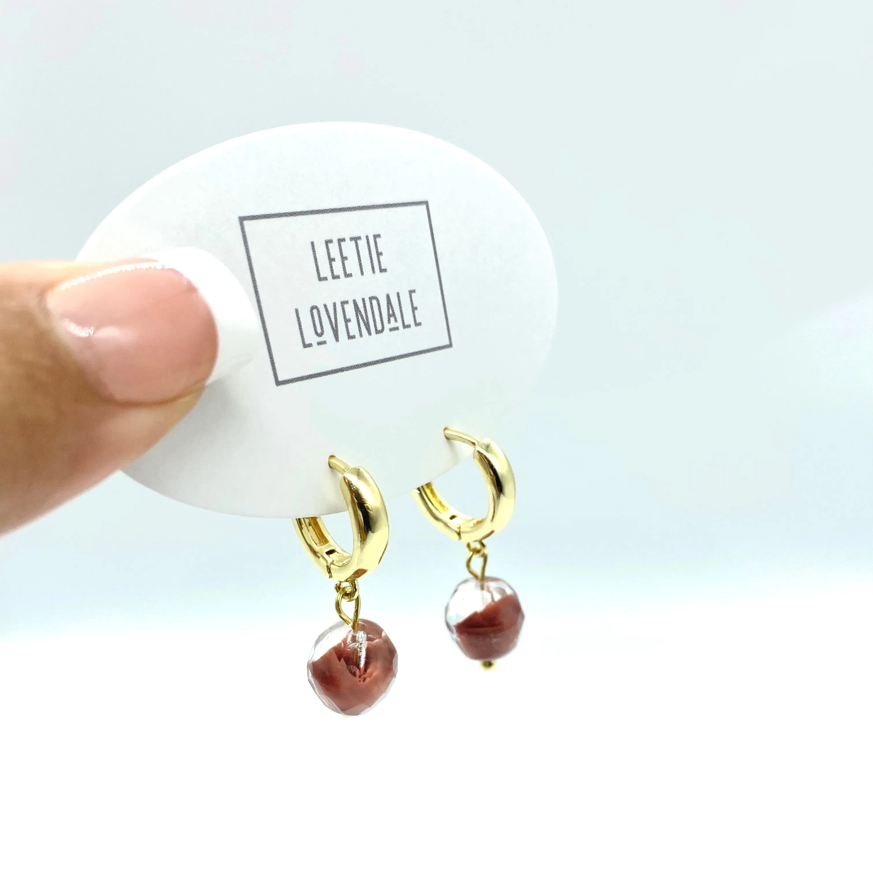 Givre' Glass Hugger Earrings