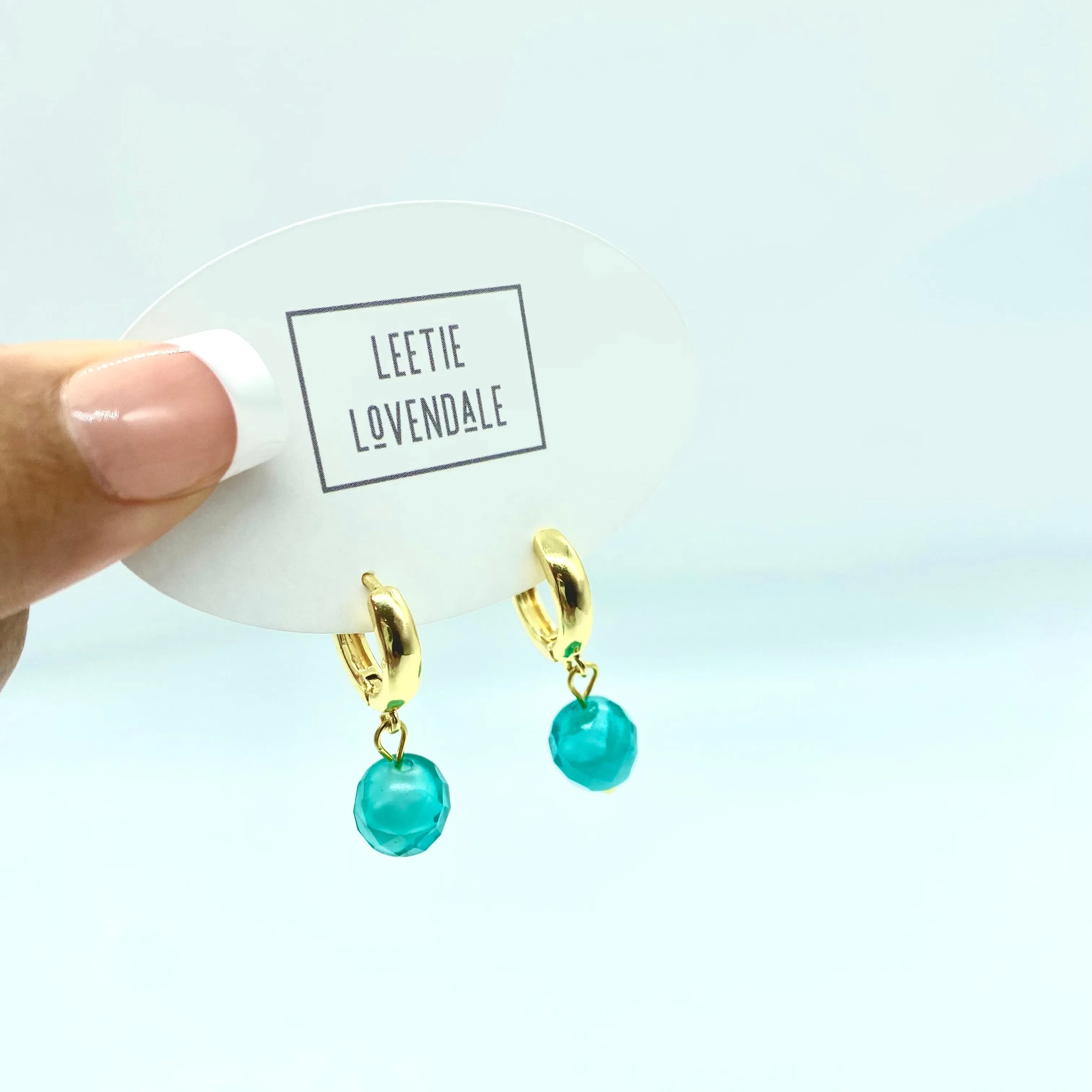 Givre' Glass Hugger Earrings