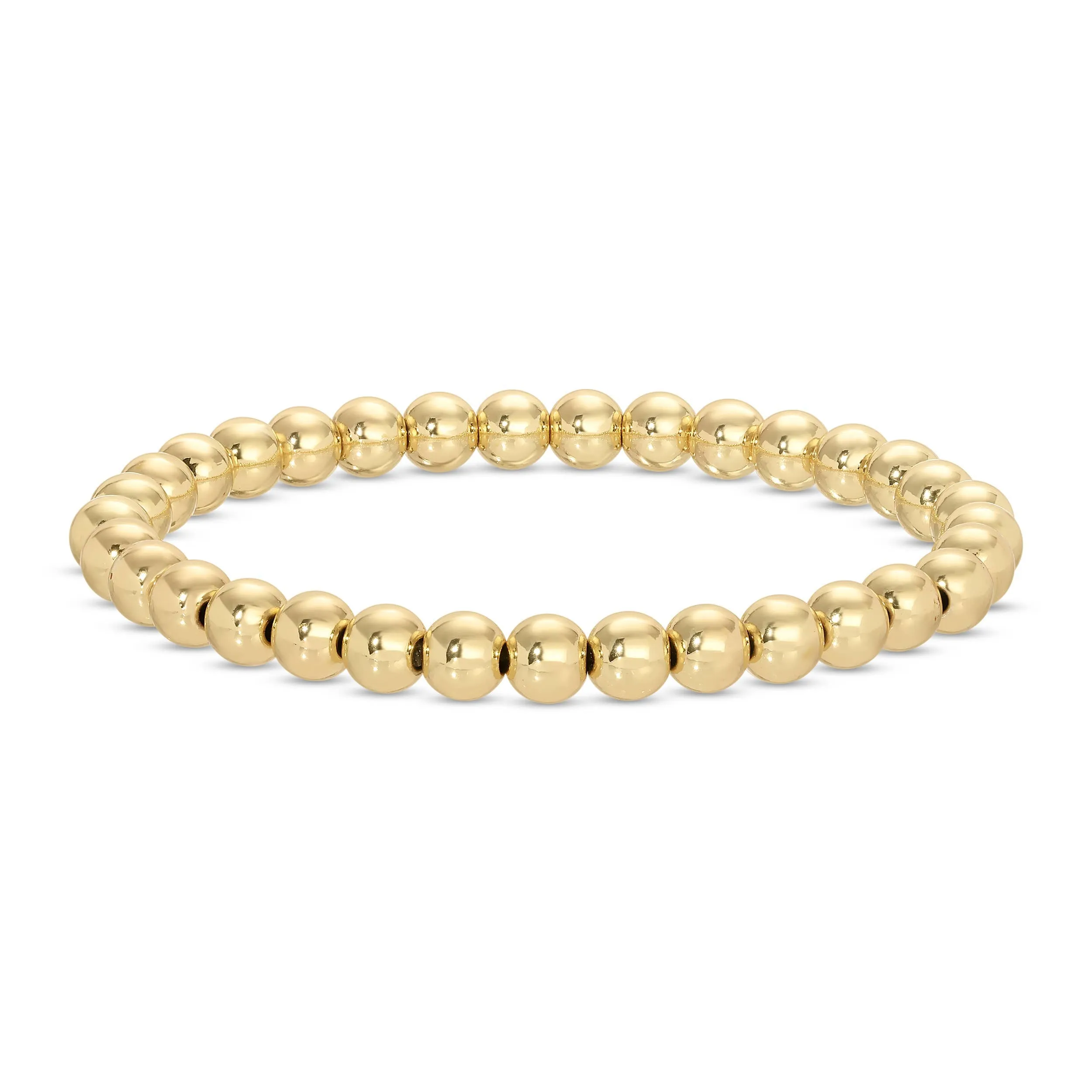 Gold 6mm Beaded Bracelets