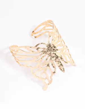 Gold Butterfly Large Arm Cuff