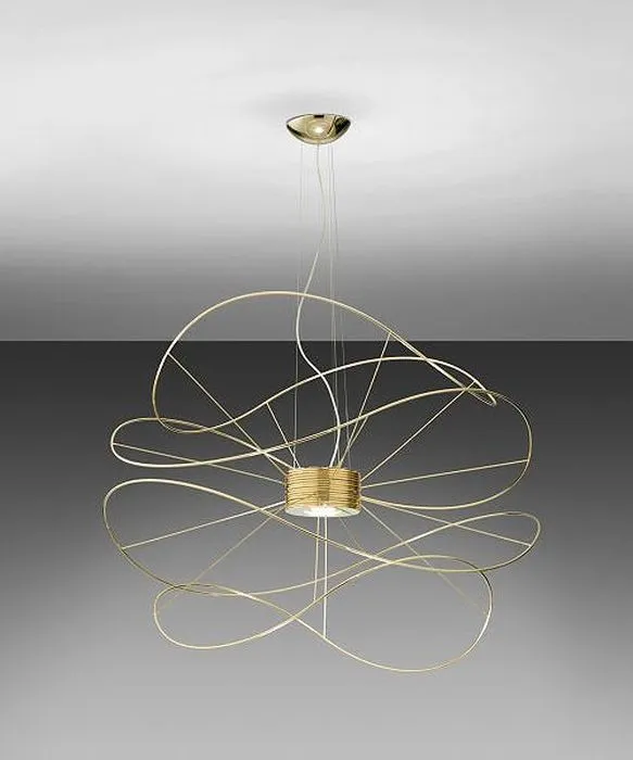 Gold-Plated Hoops Sp4 Led Pendant Light From Axo Light