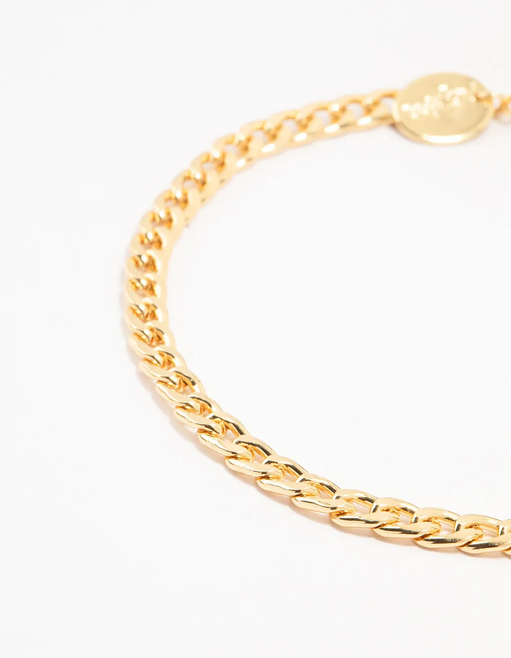 Gold Plated Pearl Curb Anklets 2-Pack