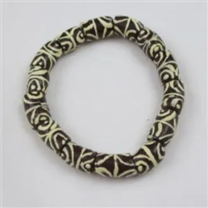 Handmade African Ghana Trade Bead  Bracelet Brown