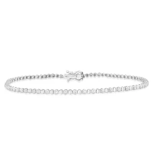 Luminesce Lab Grown 1/5th Carat 17.5cm Tennis Bracelet in 9ct White Gold