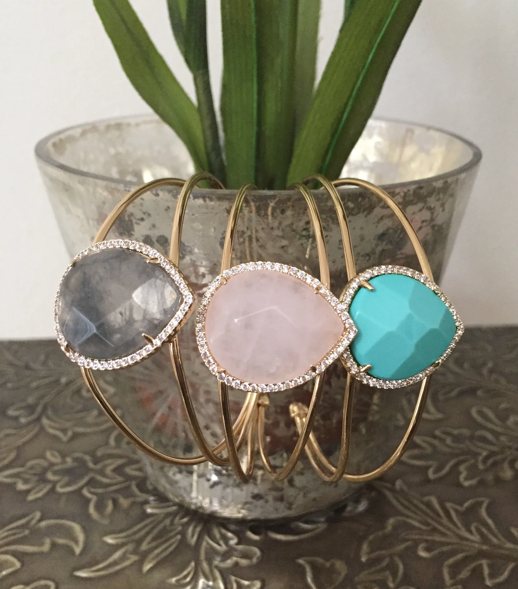 Makenna Gray Stone Cuff Bracelet