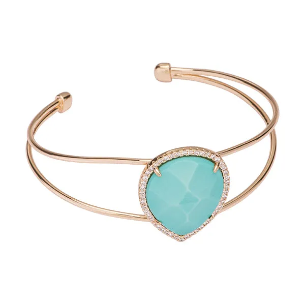 Makenna Turquoise Stone Cuff Bracelet