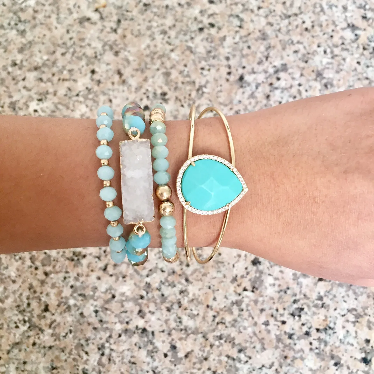 Makenna Turquoise Stone Cuff Bracelet