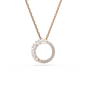 Matrix Rose Gold-tone White Crystal Pearl Pendant 5692265