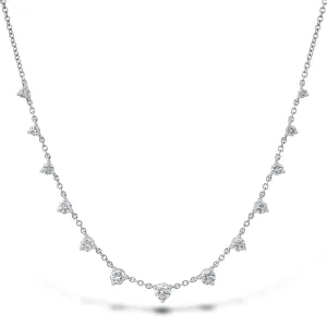 Memoire 18k White Gold 13-Stone Graduated Diamond Necklace