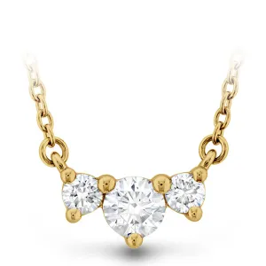 Memoire Trinity Small 18k Yellow Gold Diamond Necklace