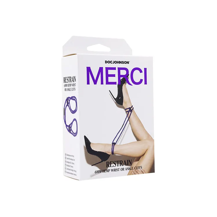 Merci Restrain 6mm Hemp Wrist or Ankle Cuffs