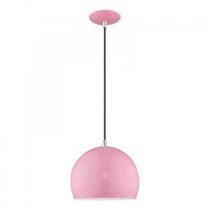 METAL 1 LIGHT MINI PENDANT, SHINY PINK